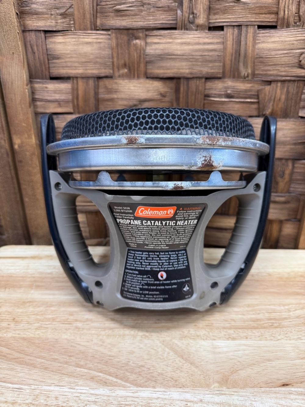 Coleman 5038 3,000 BTU Black and Gray Propane Catalytic Heater